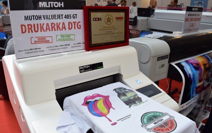 Drukarka DTG firmy Mutoh nagrodzona Złotym Medalem Festiwalu Druku Drukarka DTG firmy Mutoh nagrodzona Złotym Medalem Festiwalu Druku