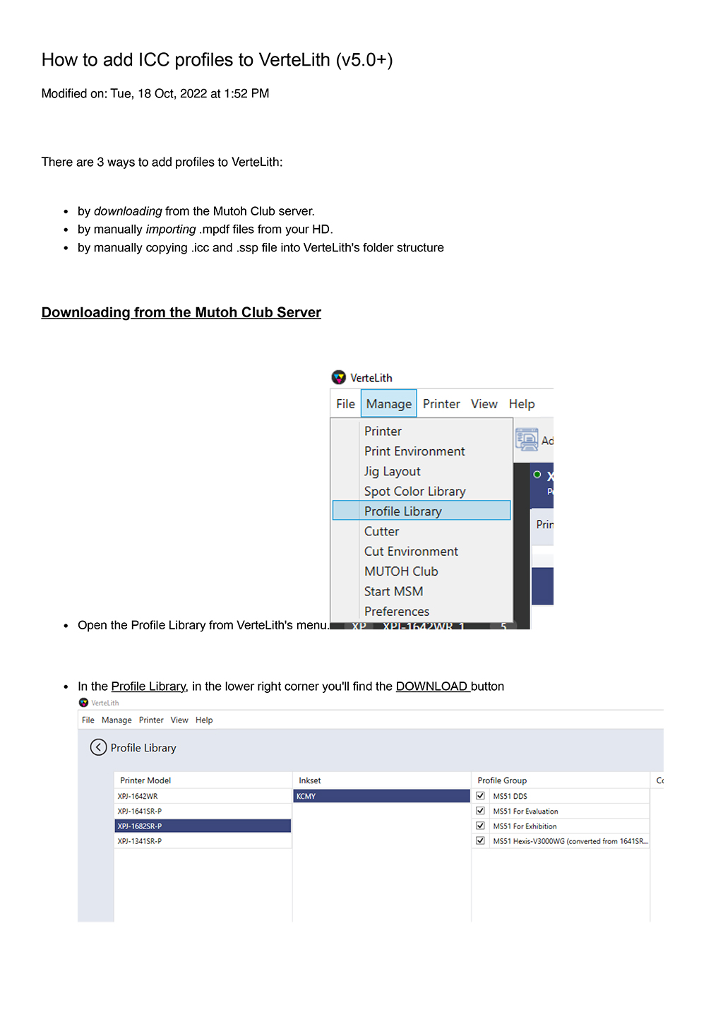 Jak dodać profile kolorystyczne ICC do VerteLith – instrukcja pdf.